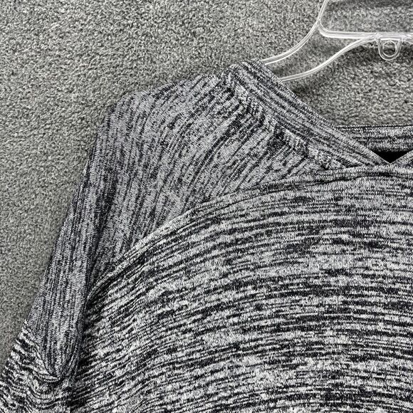 Athleta Cardigan Womens Small Gray Drape Pose Wrap Marled Open Front Knit - Picture 15 of 16